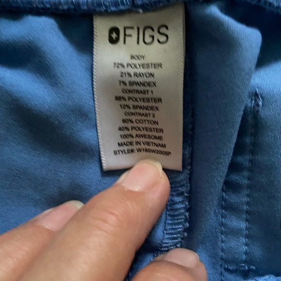 Figs Zamora Technical Collection size M Blue Jogger Pants with Drawstring - Picture 5 of 5